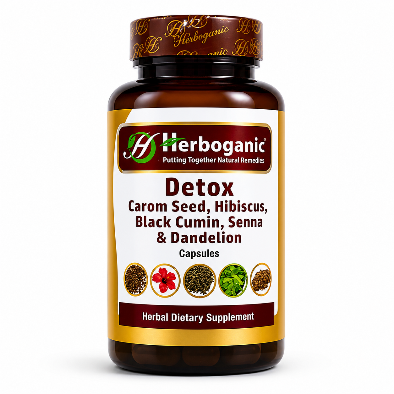 Herbal Detox Capsules – 60 Count (Cleanse & Digestive Support)